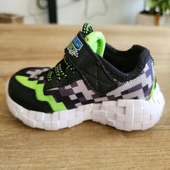 Skechers Mega Craft Minecraft Boys Size 5 Sneakers Blocky Chunky Shoes Toddler - Picture 3 of 10